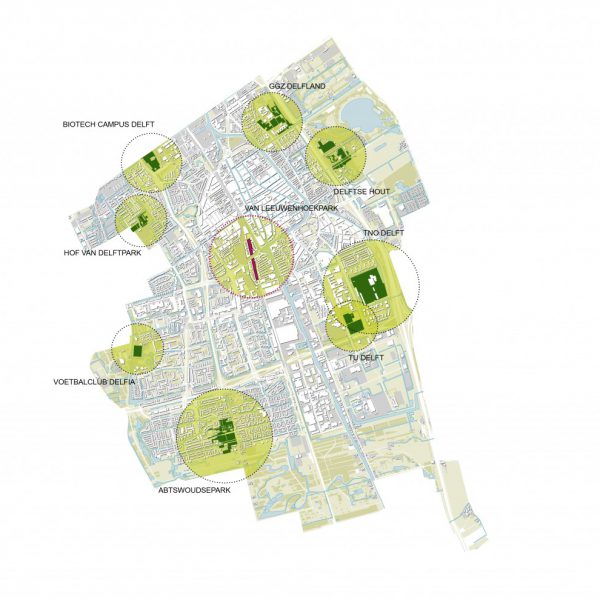 buro-sant-en-co-landschapsarchitectuur-van leeuwenhoekpark-delft-stadspark-dakpark-klimaatadaptief-ecologie-vergroening