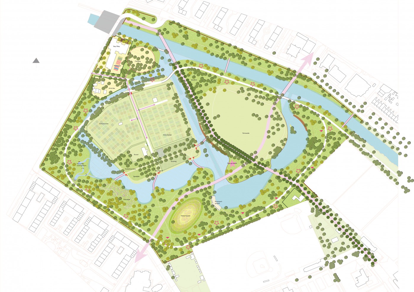 buro-sant-en-co-landschapsarchitectuur-schoterbos-haarlem-stadspark-plan schema