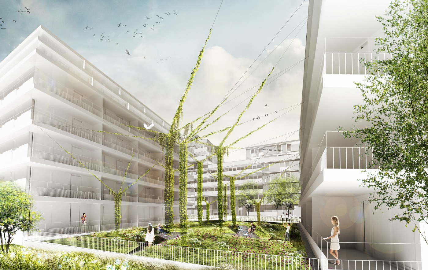 buro-sant-en-co-landschapsarchitectuur-overhoeks-amsterdam-woonomgeving-ontwerp-binnentuin-blok B-ymere-amvest